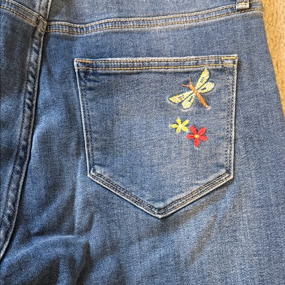 DRIFTWOOD Blue Embroidered Heron & Sunset Jean Shorts Sz 28 - Picture 7 of 10